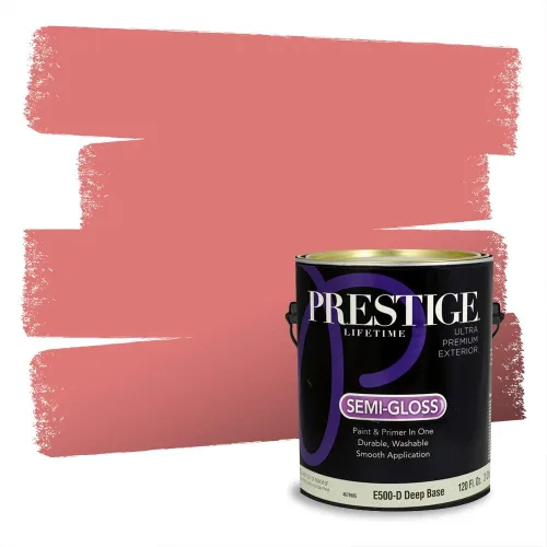 Vista 395 de Prestige Paints Pintura exterior e imprimación en uno, 1 galón, plano, coincidencia comparable de Valspar* Amber Rose*