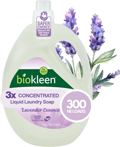 Vista 8 de Hojas de detergente para ropa Biokleen - Sin tinte y sin fragancia, hipoalergénicas, limpiador enzimático, quitamanchas, fórmula bioactiva, sin
