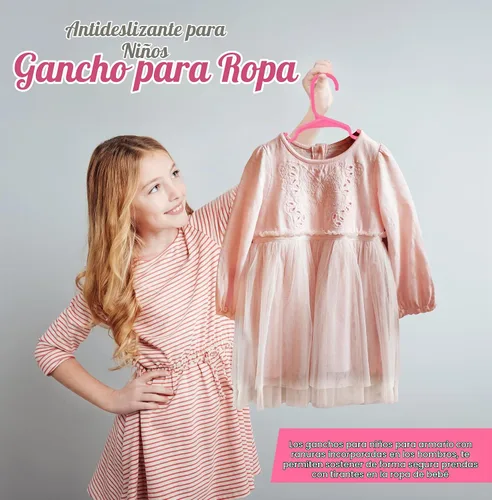 Vista 7 de Utopia Home Perchas para niños, paquete de 20 – Perchas para armario de Rosa bebé