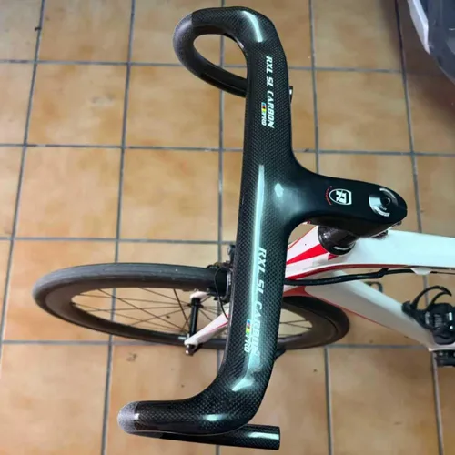 Vista 8 de Manillares de fibra de carbono RXL SL para bicicleta de carretera con vástago integrado, manillar de bicicleta de carretera integrado de carbono