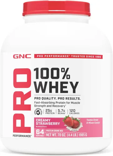 Vista 4 de GNC Pro Performance 100% Proteína de Suero en Polvo 2.0, Absorción Rápida para Fuerza Muscular y Recuperación, Chocolate, 25 Porciones