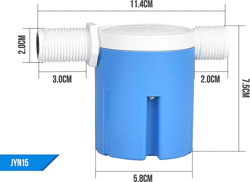 Vista 3 de Válvula automática de control de nivel de agua, tipo interior, válvula de flotador para tanque de agua, energía solar, maceta automática, acuario, 2