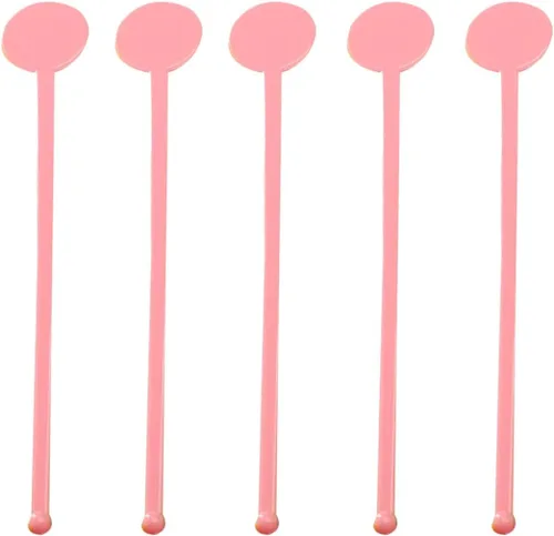 Vista 4 de Brccee AC 100 palitos de cóctel de 7 pulgadas, agitadores de plástico desechables, agitadores de bebidas de plástico para café, whisky (negro)
