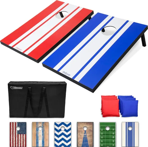 Vista 7 de GoSports Portable Cornhole Sets- Includes 2 Boards, 8 Bean Bags, Carry Case