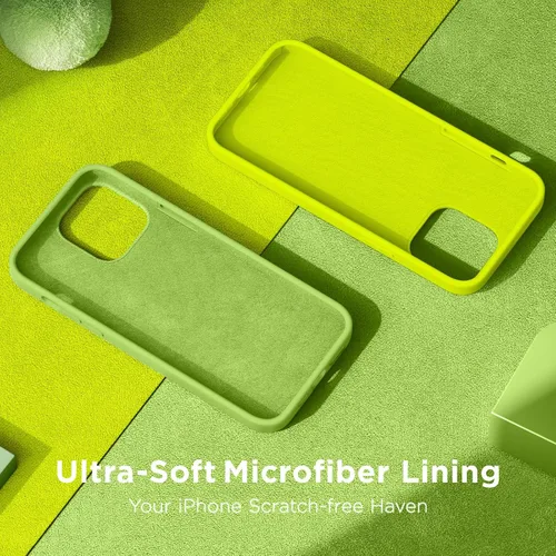 Vista 4 de Cordking Funda diseñada para iPhone 14 Pro Max, silicona líquida de alta calidad a prueba de golpes para iPhone 14 ProMax