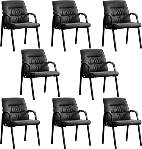 Vista 13 de Juego de 2 sillas de recepción de invitados de oficina, sillas de sala de conferencias, sillas de sala de espera, 2 unidades, silla de escritorio