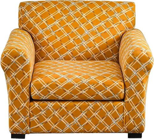 Vista 106 de Fundas elásticas para sofá de 1/2/3 cojines, funda estampada con fundas de cojín de asiento separadas, fundas de sofá lavables, protector de muebles