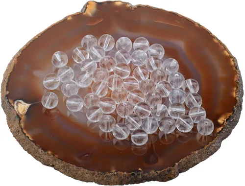 Vista 23 de Cuentas sueltas de 0.315 pulgadas/8mm de piedra natural redonda para hacer joyas con cordón elástico