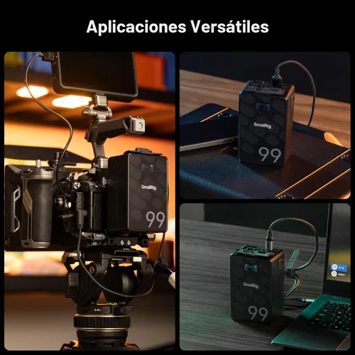 Vista 8 de SMALLRIG V Mount Battery VB99 SE, 99Wh / 6800mAh PD65W Mini V-Mount Batería