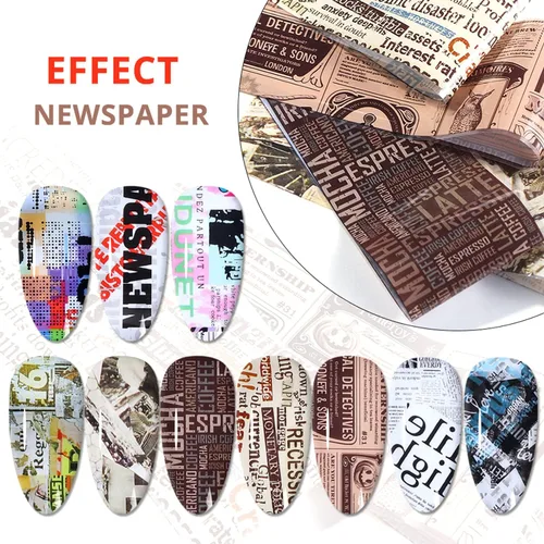 Vista 58 de Calcomanías de transferencia de papel de uñas de Navidad, 10 hojas de calcomanías de arte de uñas de Navidad, calcomanías de invierno, Papá Noel