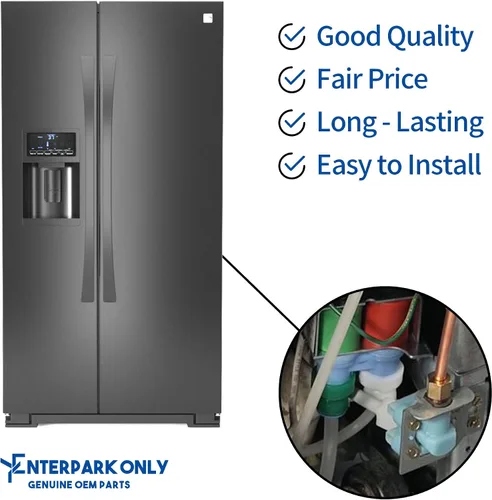 Vista 6 de Enterpark IMV-708 W10408179 4389177 (versión original) para Whirlpool Kitchenaid Kenmore Refrigerador Kitchenaid Válvula de agua para refrigerador