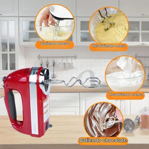 Vista 4 de 2 piezas de gancho de masa para batidora de mano, accesorios de acero inoxidable compatibles con batidora de mano kitchenAid, accesorios de repuesto