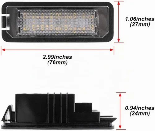 Vista 4 de 2 piezas de luces LED para matrícula con lámparas de número para MK5 GTI MK6 MK7 Golf 5 Golf 6 Golf 7 New Beetle Passat CC Rabbit Eos Phaeton Polo