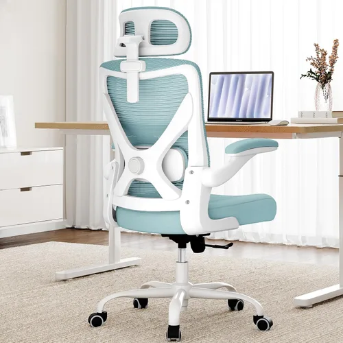 Vista 10 de Silla ergonómica de oficina: sillas de escritorio de oficina en casa con Beige
