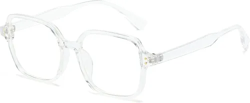 Vista 7 de LJCZKA Lentes cuadrados de bloqueo de luz azul para mujeres y hombres, lentes rectangulares retro de los años 90 para juegos de computadora