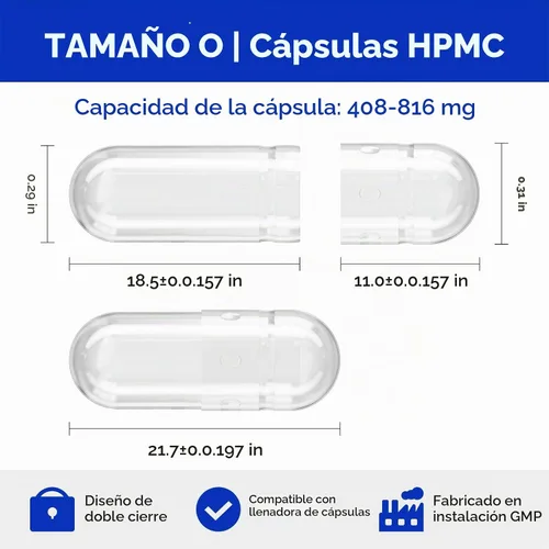 Vista 2 de Cápsulas veganas vacías de tamaño 0-100 cápsula vegetal, cápsulas vacías vegetales con 2 cucharas de micro laboratorio