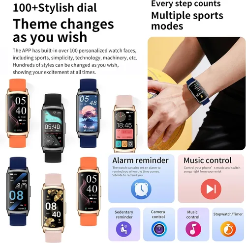 Vista 4 de Reloj inteligente (respuesta/haz llamadas) para mujer, reloj inteligente AMOLED de 1.58 pulgadas para iPhone Android, rastreador de actividad