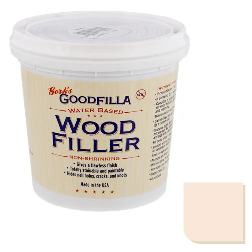 Vista 12 de Goodfilla Ash, 8 onzas, relleno de madera y veta, teñible, tintable, lijable, cero residuos, no tóxico, fabricado en EE. UU Ceniza
