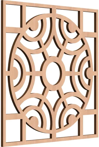 Vista 27 de Walton Paneles de pared decorativos de madera con calado, pequeños, 11 3/8 pulgadas de ancho x 11 3/8 pulgadas de alto x 1/4 pulgadas de alto, nogal