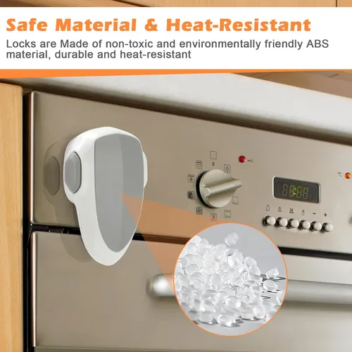 Vista 5 de 2 cerraduras de puerta para horno, seguridad para niños, horno a prueba de bebés, cerradura frontal para horno a prueba de niños, fácil de instalar