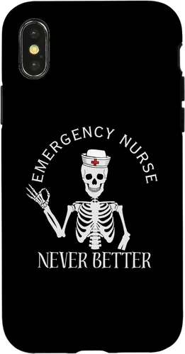 Vista 4 de iPhone 14 Funny ER Nurse ED Enfermera Sala de Emergencias Enfermera Halloween Regalos Caso