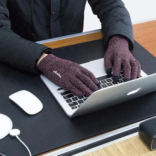 Vista 19 de Achiou Guantes de invierno para hombres y mujeres, guantes para pantalla táctil, gel de silicona antideslizante grueso mejorado, forro térmico
