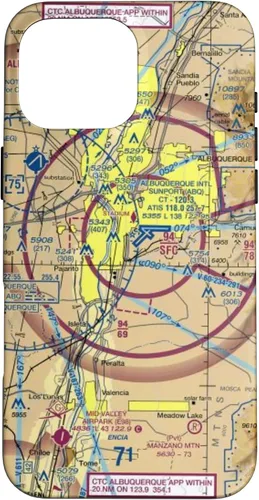 Vista 19 de Albuquerque (ABQ) Sectional Chart - Aviation Case for iPhone 17