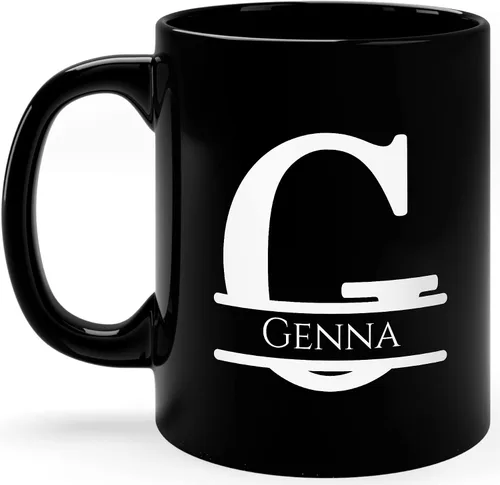 Vista 22 de Taza de café personalizada con monograma, letra inicial A personalizada para mujeres, hombres, niñas, niños, papás, mamás amigos, taza de café