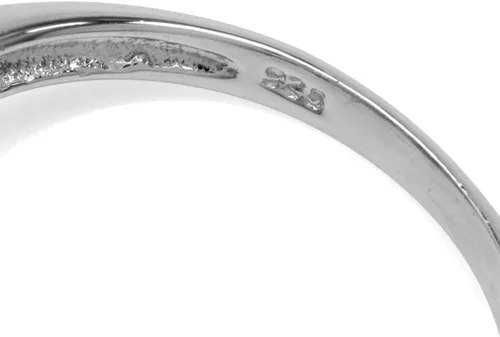 Vista 4 de Silvershake Anillo de plata de ley 925 chapado en oro blanco con piedras preciosas auténticas para mujer