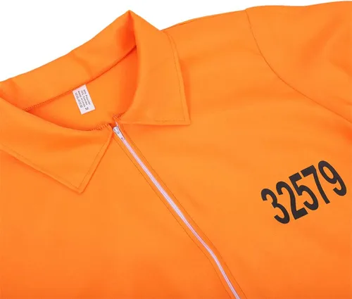 Vista 4 de Lehauya - Disfraz de astronauta para hombre, traje de vuelo del piloto, enterizo de prisionero, para Halloween, disfraces para adultos