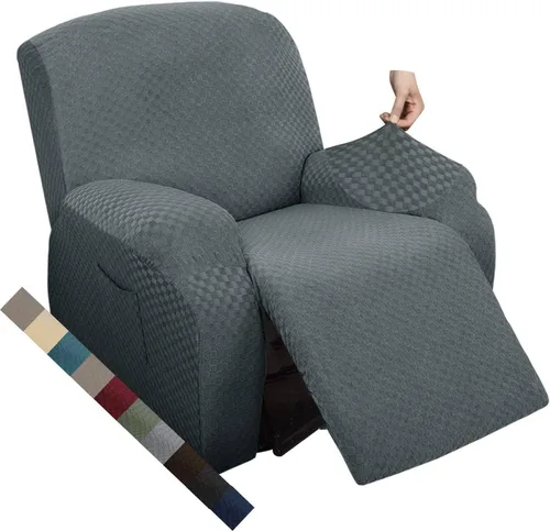 Vista 65 de MAXIJIN funda para sofá de 4 piezas, para sofás de 3 plazas, muy elástica, no se desliza, para perros, para mascotas, protector elástico de muebles