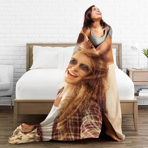 Vista 3 de Mantas personalizadas con fotos, manta personalizada con fotos, manta suave personalizada, regalos para el mejor papá de la historia, abuelo
