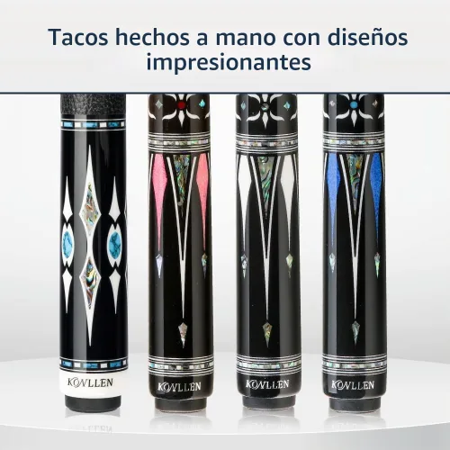 Vista 6 de KONLLEN Pool Cue, Dual Shaft, Carbon Fiber & Maple Shaft, Low Deflection