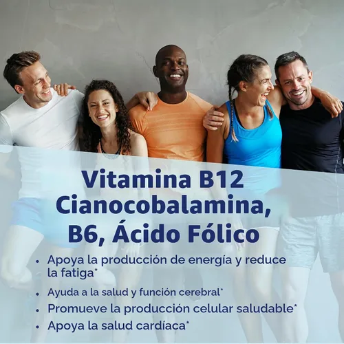 Vista 6 de Superior Source No Shot Vitamina B12 Cianocobalamina 1000 mcg, B6, ácido fólico, vitamina D 1000 UI, tabletas microlingües de disolución rápida, 100