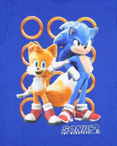 Vista 2 de Sonic The Hedgehog 2 - Camiseta con licencia de Tails And Sonic Golden Rings