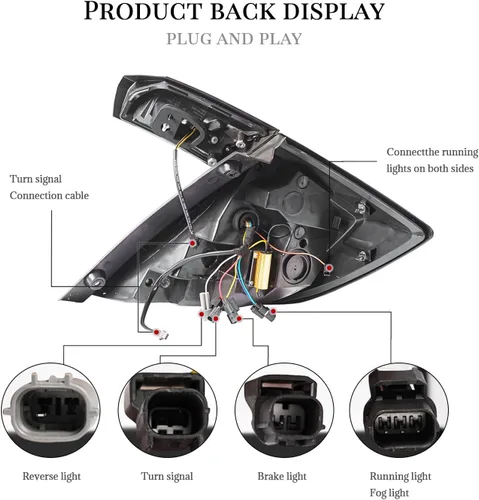 Vista 8 de HCmotion Conjunto de luces traseras LED para Honda Civic 10Th Gen Hatchback Tipo R FK7 FK8 2016-2021 con señal secuencial, animación LED DRL Start