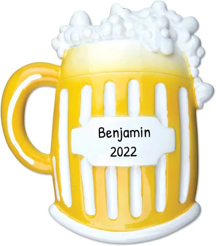 Vista 8 de Adornos personalizados de cerveza 2024 – Adorno de Navidad personalizado para bebedores de cerveza, adornos de Navidad para amantes de la cerveza