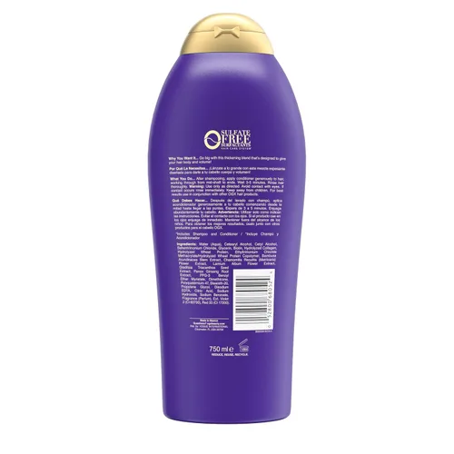 Vista 9 de OGX Acondicionador voluminizador extra fuerte de biotina y colágeno para cabello más grueso y completo, 25.4 onzas líquidas