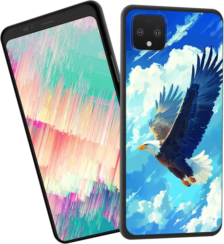 Vista 65 de Funda delgada para Google Pixel 4 XL, funda delgada de silicona de TPU suave a prueba de golpes para Google Pixel 4 XL, gato negro luna estrellada