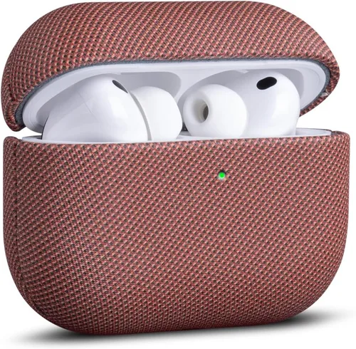 Vista 18 de Haobobro Funda de piel para AirPods Pro 3, piel seleccionada respetuosa con la piel, con textura de fibra de carbono, hecha a mano, funda rígida