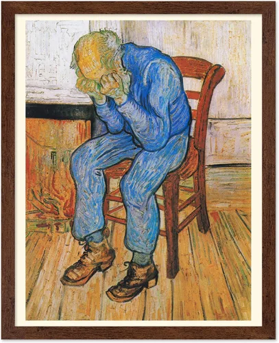 Vista 51 de Poster Master Póster clásico de Van Gogh, impresión impresionista vintage, regalo para artista, pintor, autorretrato, sombrero de paja, dibujo