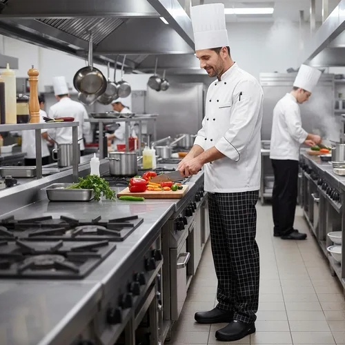 Vista 7 de Zuecos de trabajo para hombres y mujeres: zapatos de chef antideslizantes, zuecos impermeables para servicio de alimentos, zapatos de trabajo