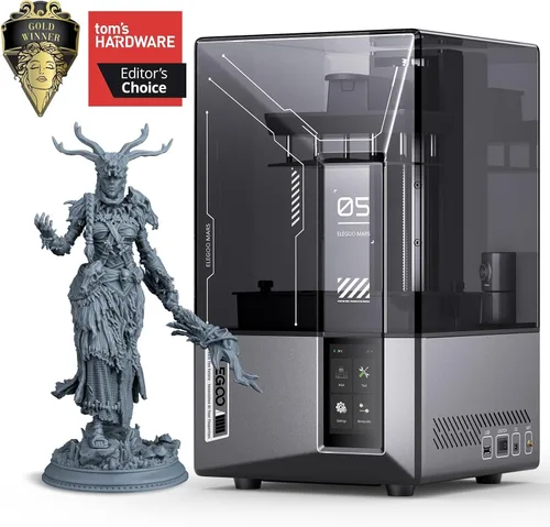 Vista 7 de ELEGOO Mars 4 Ultra MSLA - Impresora 3D con pantalla LCD monocromática 9K de 7 pulgadas, conectividad Wi-Fi, sistema de nivelación sin esfuerzo