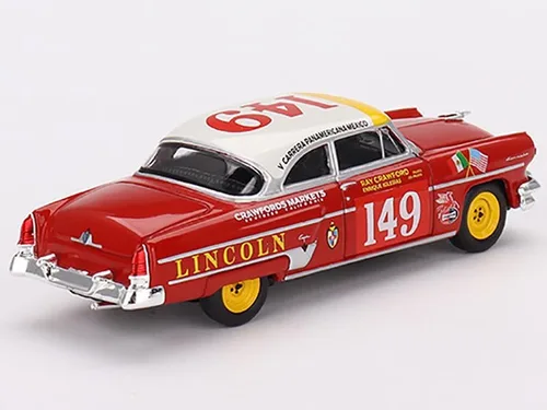 Vista 3 de Lincoln Capri # 149 Ray Crawford - Enrique Iglesias ganador de la clase Carrera Panamericana (1954) Edición limitada a 3960 piezas en todo el mundo