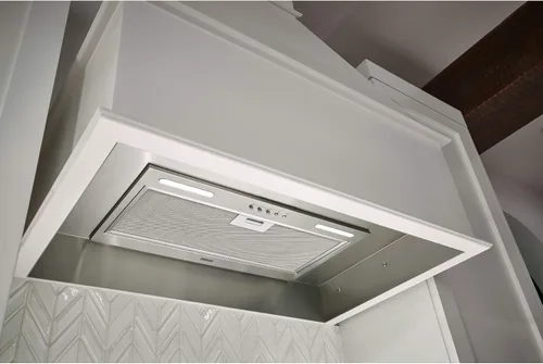 Vista 6 de Broan-NuTone PM300SS - Campana extractora personalizada con ventilador de escape de 2 velocidades y luz, ventilador máximo de 300 CFM, acero