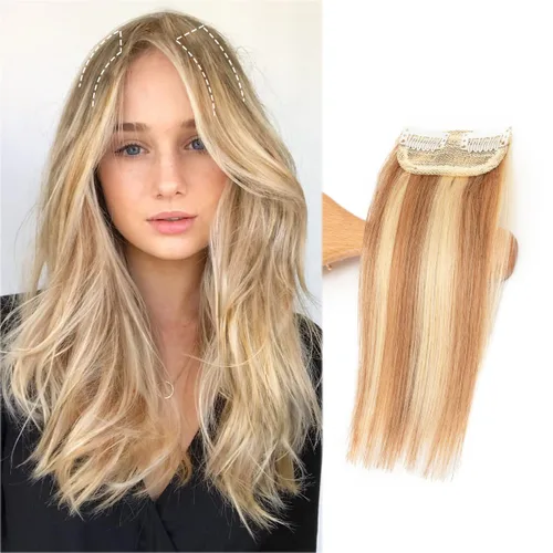 Vista 20 de Extensiones de cabello con clip de volumen real de cabello humano liso y sedoso, extensiones de cabello cortas y naturales invisibles para mujer