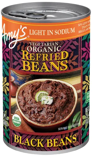 Vista 14 de Amy's Frijoles refritos orgánicos enlatados, frijoles tradicionales ligeros en sodio, veganos sin gluten y vegetarianos, 15.4 onzas (paquete de 12)