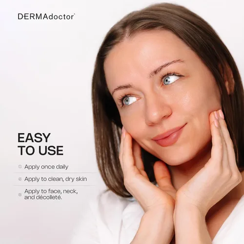 Vista 5 de DERMAdoctor Suero de Bakuchiol para cara, calma fresca + suero de retinol Bakuchiol corregido alternativa para pieles sensibles, antienvejecimiento