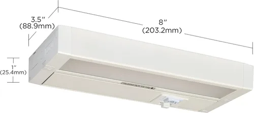 Vista 6 de Satco 63/500 CounterQUICK luz LED debajo del gabinete, CCT seleccionable 3000K/4000K/5000K, 8 pulgadas