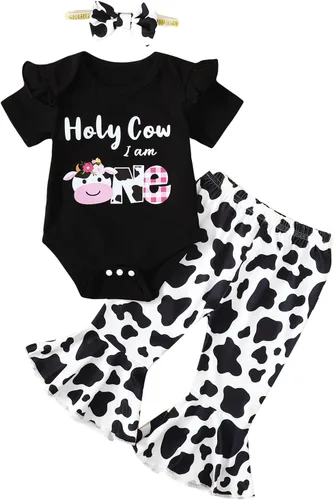 Vista 43 de Traje de primer cumpleaños para niña - Holy Cow I'm One